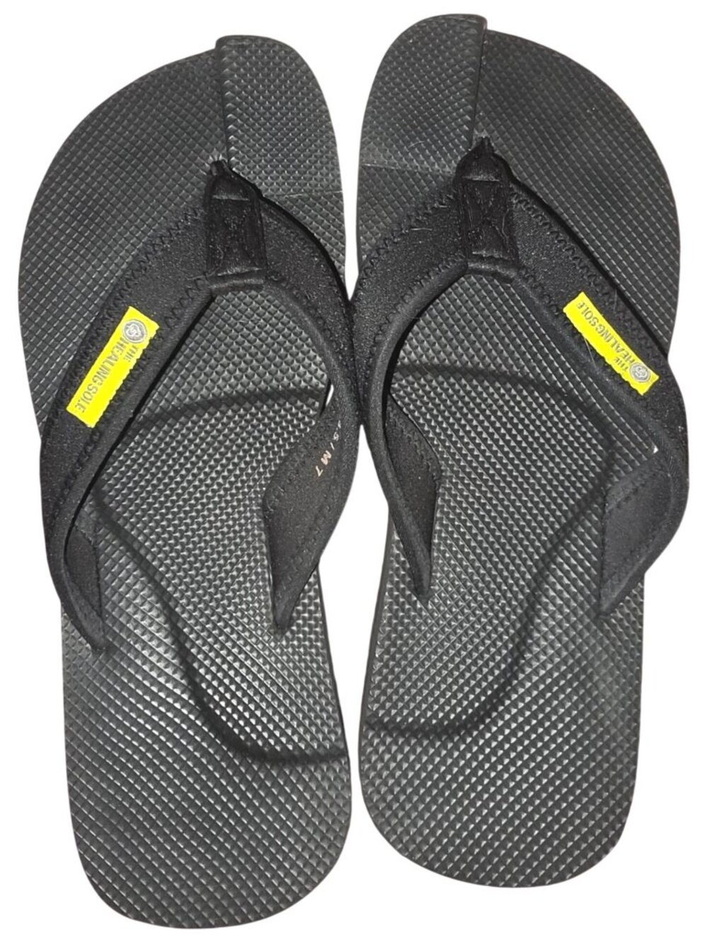 The Healing Sole Original Black Plantar Fasciitis Flip Flops Men's 7/Women's 8.5
